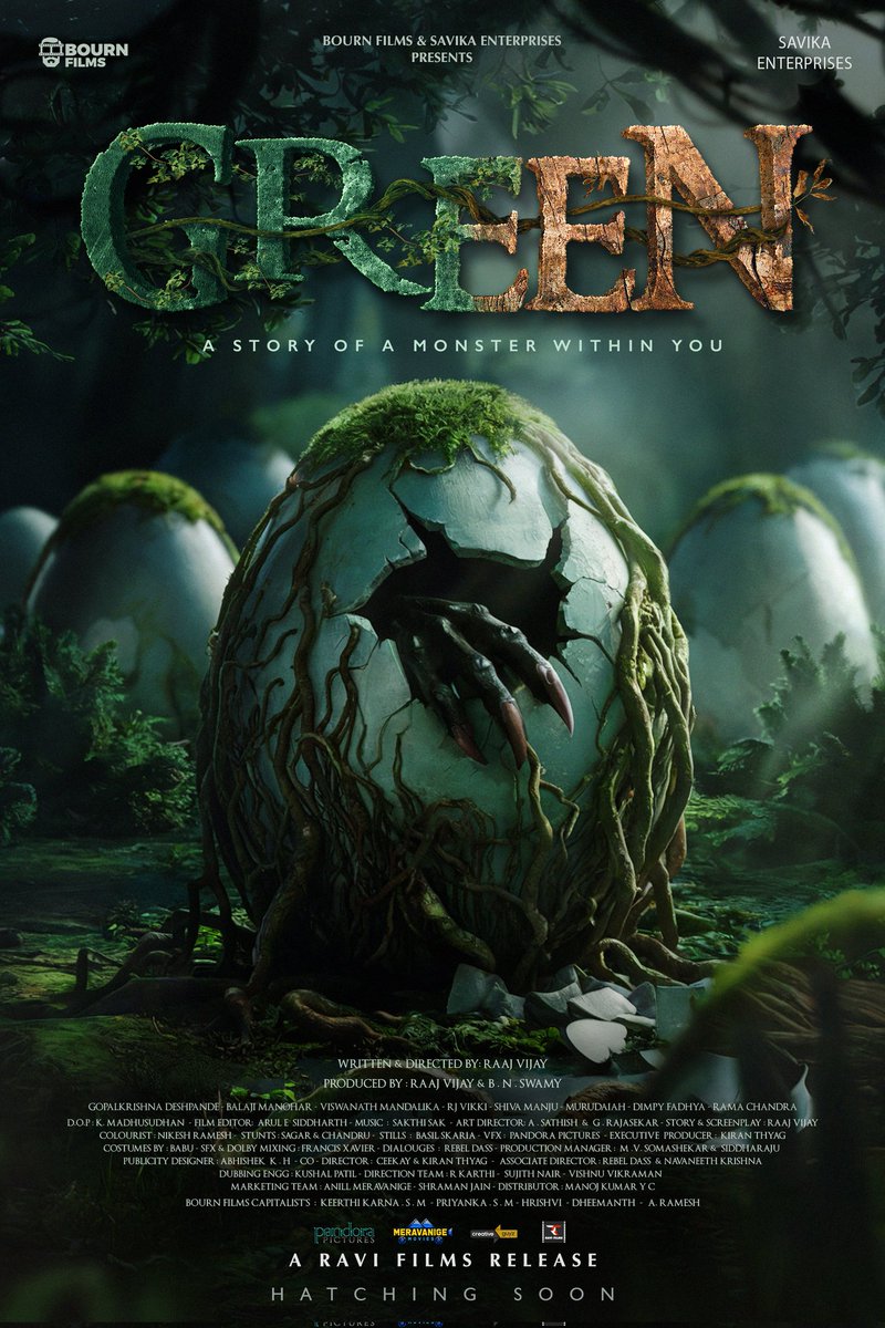 IamHCB's tweet photo. Psychological survival thriller? Sci-fi?
The title 'Green' represents both dry land and lush greenery.
#Green #GreenIsComing #BournFilms https://t.co/apuYuCT9xZ