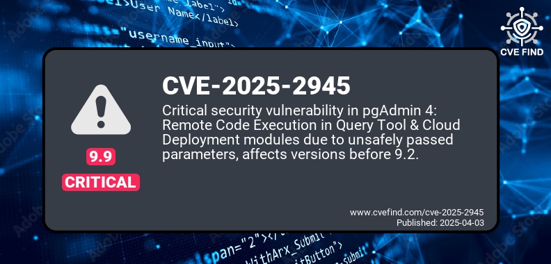 [CVE-2025-2945: CRITICAL] Critical Remote Code Execution vulnerability ...
