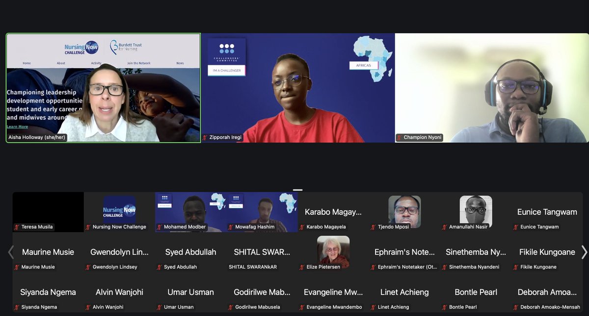 WOW! #ChallengersCommittee #AfricaHub <a href="/ZipporahIregi/">Zipporah Iregi, RN</a> <a href="/Mohamed_Modber/">Mohamed Modber</a> <a href="/MaurineMusie/">Maurine Musie</a> what a brilliant session that you have put together! 
Huge thanks to you all &amp; to Professor <a href="/nyonicampion/">Champion Nyoni,PhD</a> for joining us &amp; sharing such inspiring insights! 

#EngageEmpowerAct #SoWN2025 #Africa