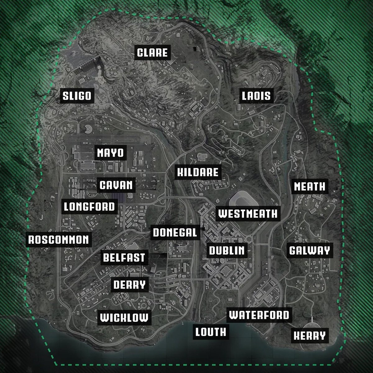 Never mind them folks! 🇮🇪

Where are we dropping tonight?

🟢The mean streets of Dublin?
⚪️Knock Airport in Mayo?
🟠Grand Central Station in Belfast?

Send us your clips tonight, and prepare for the upcoming 2v2 Kill Race Tournament!

(Scrap at the W5 for who gets Belfast 😉)
