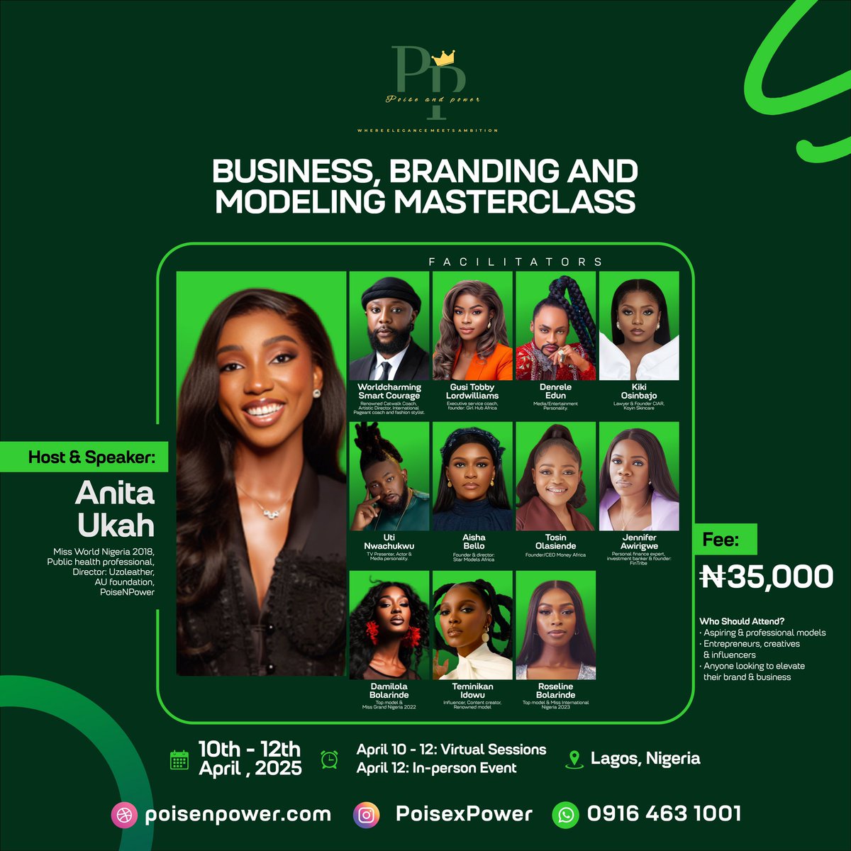 OreoluwaShalom's tweet photo. Registrations are still ongoing! 
So many goodies coming your way through Poise and Power. 
#AnitaUkah https://t.co/6j32kfqVhZ