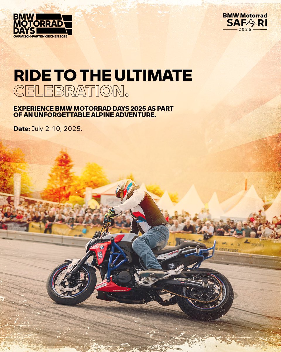 Gear up for the ride of a lifetime! 

Conquer iconic Alpine passes, explore breathtaking landscapes, and immerse yourself in the electrifying atmosphere of BMW Motorrad Days 2025. 

Contact +91 8390345646 to book your seat today!