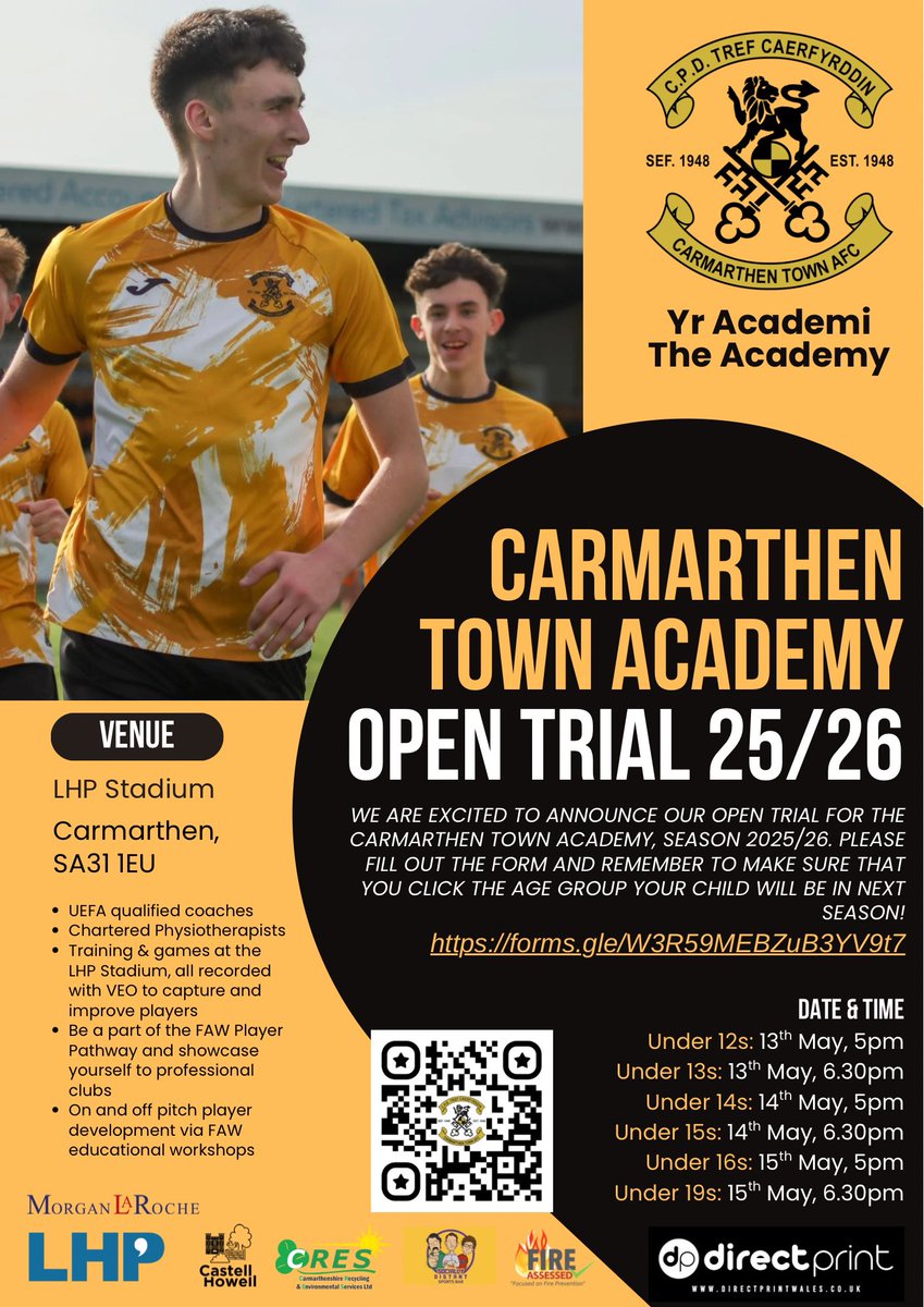 🚨🚨🚨

We are delighted to announce our open trials for the 2025/26 season across the 13th to 15th May. At this stage, this open trial is for under 12-19s. 

Please use the below form to register your interest!…

forms.gle/W3R59MEBZuB3YV…

#OneOldGold #UnHenAur 💛🖤