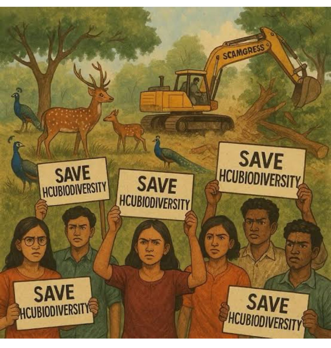 RY__Films's tweet photo. #SaveHCUBioDiversity #SaveHCU https://t.co/c9f0pxUoIJ