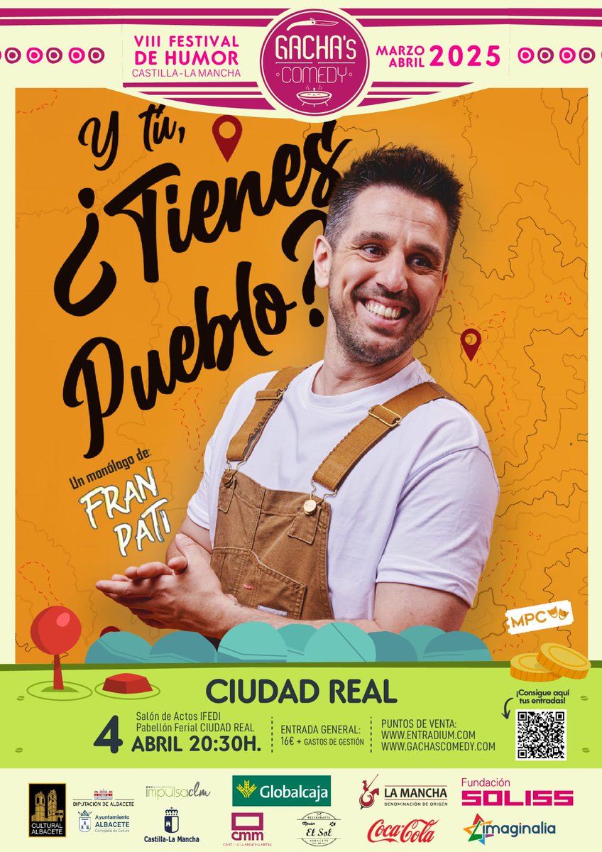 ➡️¡Llega a #CiudadReal el Festival Gacha,s Comedy!
Con <a href="/FranPatiComedy/">Fran Pati</a> en el #IFEDI este viernes.

➡️📻🧑🏾‍🎤Hablamos con él de su nuevo show.
cadenaser.com/audio/17436834…
#humor <a href="/wikiCR/">wikiCR Ciudad Real</a>