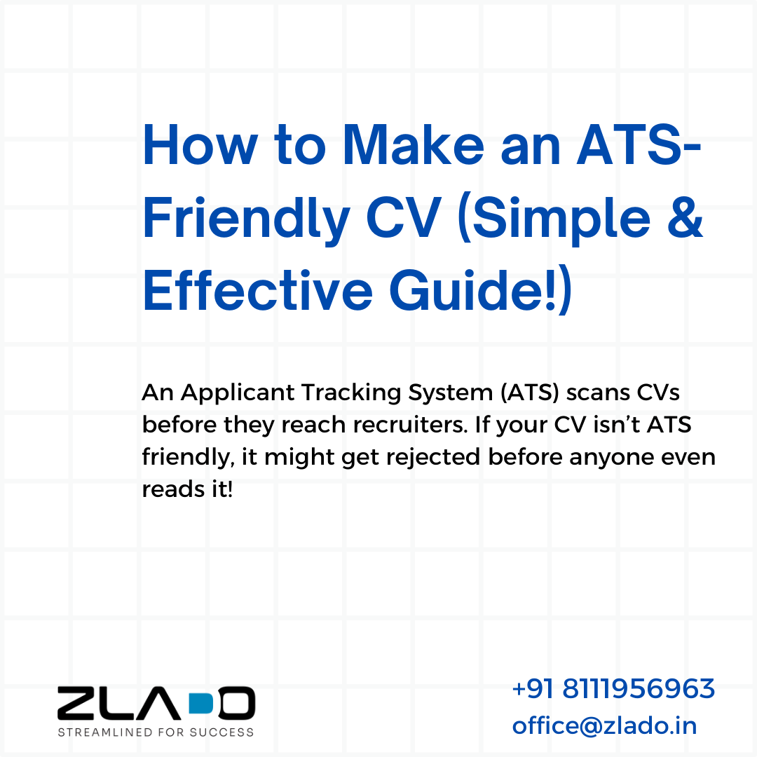 ZladoOffice's tweet photo. How to Make an ATS-Friendly CV (Simple & Effective Guide!)

An Applicant Tracking System (ATS) scans CVs before they reach recruiters. If your CV isn’t ATS-friendly, it might get rejected before anyone even reads it! Here’s how to make sure your CV passes the ATS test:

Step 1: Use a Simple Format
Choose a clean, professional layout (no fancy designs).
Could you stick to standard fonts like Arial, Calibri, or Times New Roman (size 10-12)?
Avoid tables, graphics, and images that ATS can’t read.
Step 2: Use Job-Specific Keywords
Look at the job description and include relevant keywords.
Example: If applying for a Radiographer role, include terms like X-ray, MRI, CT scan, and diagnostic imaging.
Step 3: Write a Clear Structure
Header – Your name, contact details, LinkedIn profile.
Professional Summary: A short 3-4 line introduction.
Work Experience List job title, company, and responsibilities (use bullet points).
Skills: Highlight key skills relevant to the job.
Education & Certifications – Include degrees, licenses, and registrations.
Step 4: Save in the Right Format
Permanently save as a .DOCX or .PDF (check job requirements).
File name: Your Name Job Title CV
Need Help with an ATS CV?
At Zlado, we help healthcare professionals create ATS-optimized CVs that get noticed!
DM us to get yours reviewed!

+91 8111956963
office@zlado.in
 hashtag#ATSCV hashtag#HealthcareJobs hashtag#CareerGrowth