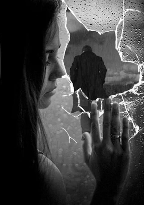 Eva_Dark25's tweet photo. Glass litters the floor,
Leaving bloody footprints
To mark my Trail of Tears.
His back is to me,
Never seeing his face.
I reach out to him
Slicing my arm on jagged window edges.
I watch our pictures at my feet
Disintegrate into ash
Under the crimson drops.
He stops -
He turns -
My eyes flutter open,
Finding myself alone.
My shattered heart cries for him,
For the smile he gave only to me.

#Firewriters35