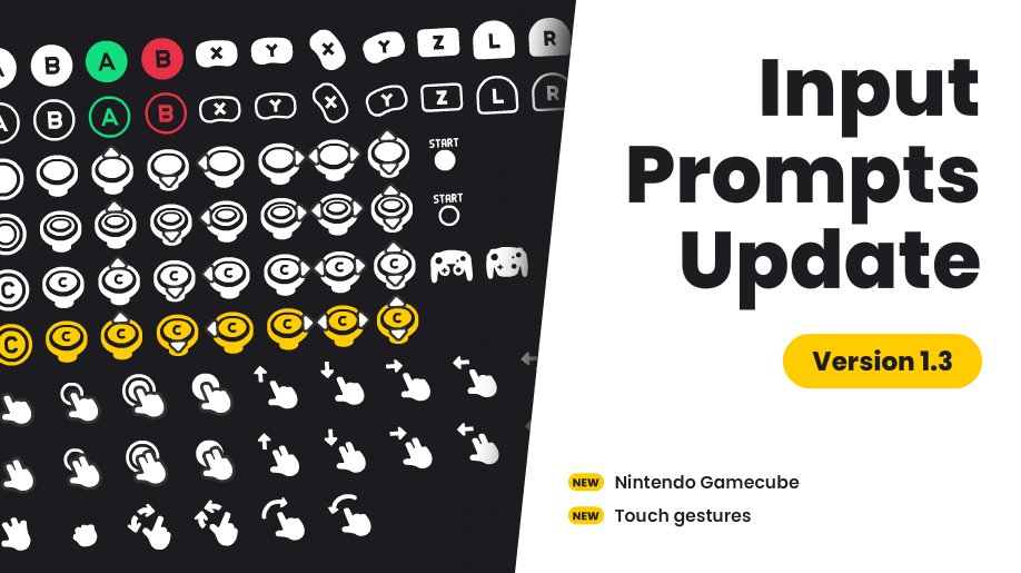 KenneyNL's tweet image. Input Prompts has been updated to version 1.3 adding support for Nintendo Gamecube and touch gestures. The package contains over 1,200 icons and is completely free to use! ✨
kenney.nl/assets/input-p…