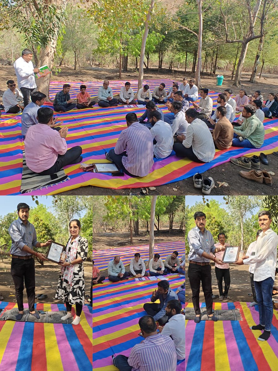 TdoKhambha's tweet photo. આજ રોજ માનનીય શ્રી તાલુકા વિકાસ અધિકારી સાહેબ ખાંભા દ્વારા નાણાકીય વર્ષ 2024/2025 માં ગ્રામ પંચાયત ધ્વારા શ્રેષ્ઠ કામગીરી કરનાર તલાટી કમ મંત્રી શ્રી તથા સરપંચશ્રી નું હનુમાન ગાળા ખાતે સન્માનીત કરવાનું આયોજન તેમજ ટુંકી રીવ્યુ બેઠક કરવામાં આવેલ.@CMOGuj @CollectorAmr @ddoamreli https://t.co/MJH098vS3X