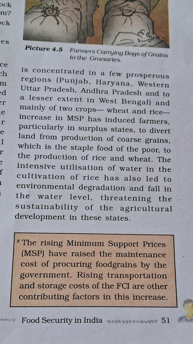 Tejveer Singh, ਤੇਜਵੀਰ ਸਿੰਘ (@tveer_13) on Twitter photo Brainwashing of children.
#CBSE Class 9 book depicts #MSP as an evil demand by farmers, targeting #Punjab #Haryana #Andhra #Bengal farmers.
#Farmers r portrayed in bad light, a coercive community & suggests freeze on #MSP.
#education #NCERT
<a href="/FarmStudioz/">Sangha/ਸੰਘਾ/संघा/سنگھا</a> <a href="/Devinder_Sharma/">Devinder Sharma</a> Brainwashing of children.
#CBSE Class 9 book depicts #MSP as an evil demand by farmers, targeting #Punjab #Haryana #Andhra #Bengal farmers.
#Farmers r portrayed in bad light, a coercive community & suggests freeze on #MSP.
#education #NCERT
<a href="/FarmStudioz/">Sangha/ਸੰਘਾ/संघा/سنگھا</a> <a href="/Devinder_Sharma/">Devinder Sharma</a>