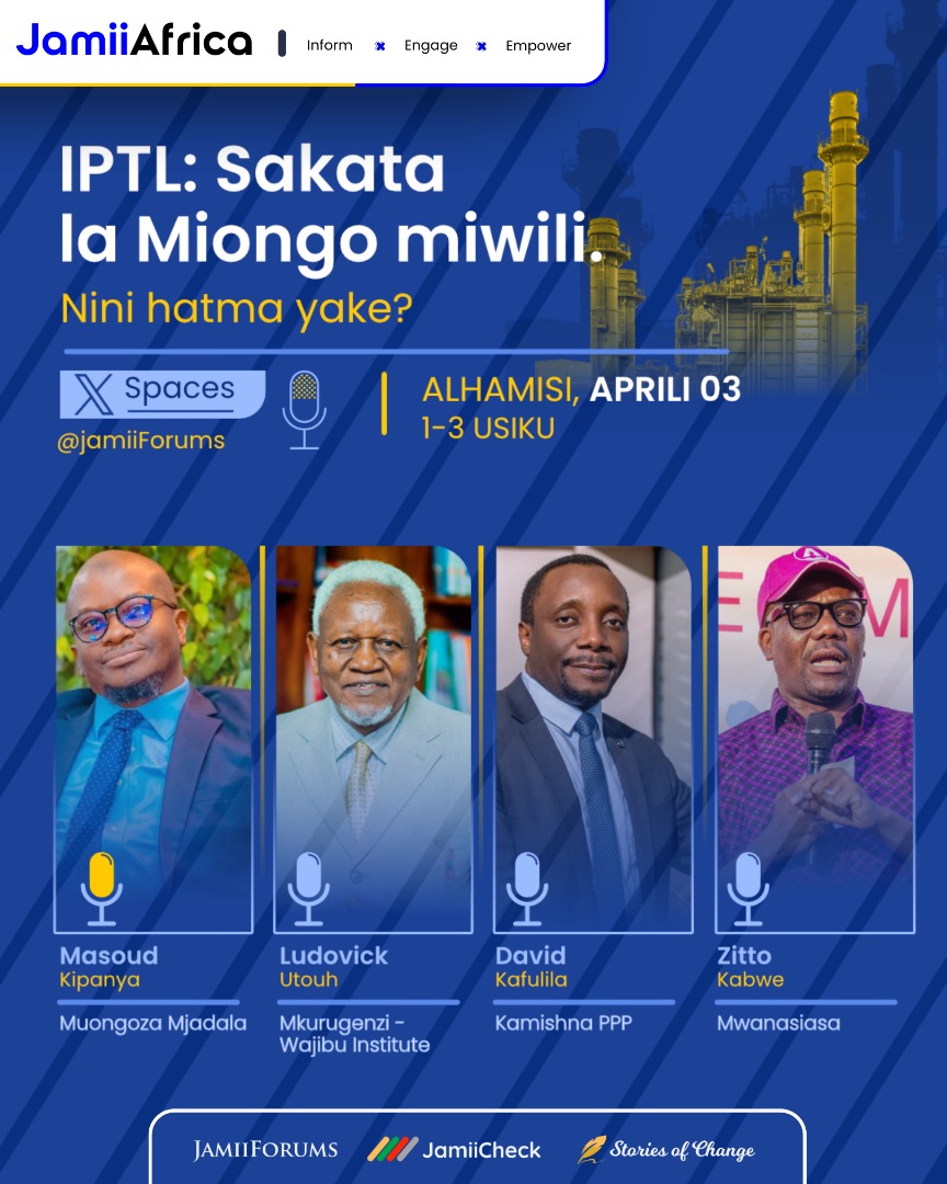 Vicent_Kassala's tweet photo. Leo Aprili 03, 2025 Kiongozi Mstaafu wa @ACTwazalendo, Ndugu @zittokabwe atakuwa katika mjadala maalum utakaochambua sakata la IPTL na TANESCO na athari zake kwa Taifa.
Mjadala utakuwa Xspaces ya JamiiForums
Muda: 1 Jioni hadi 3 Usiku
#OperesheniLindaDemokrasia
#IPTL https://t.co/utSLv7sJos