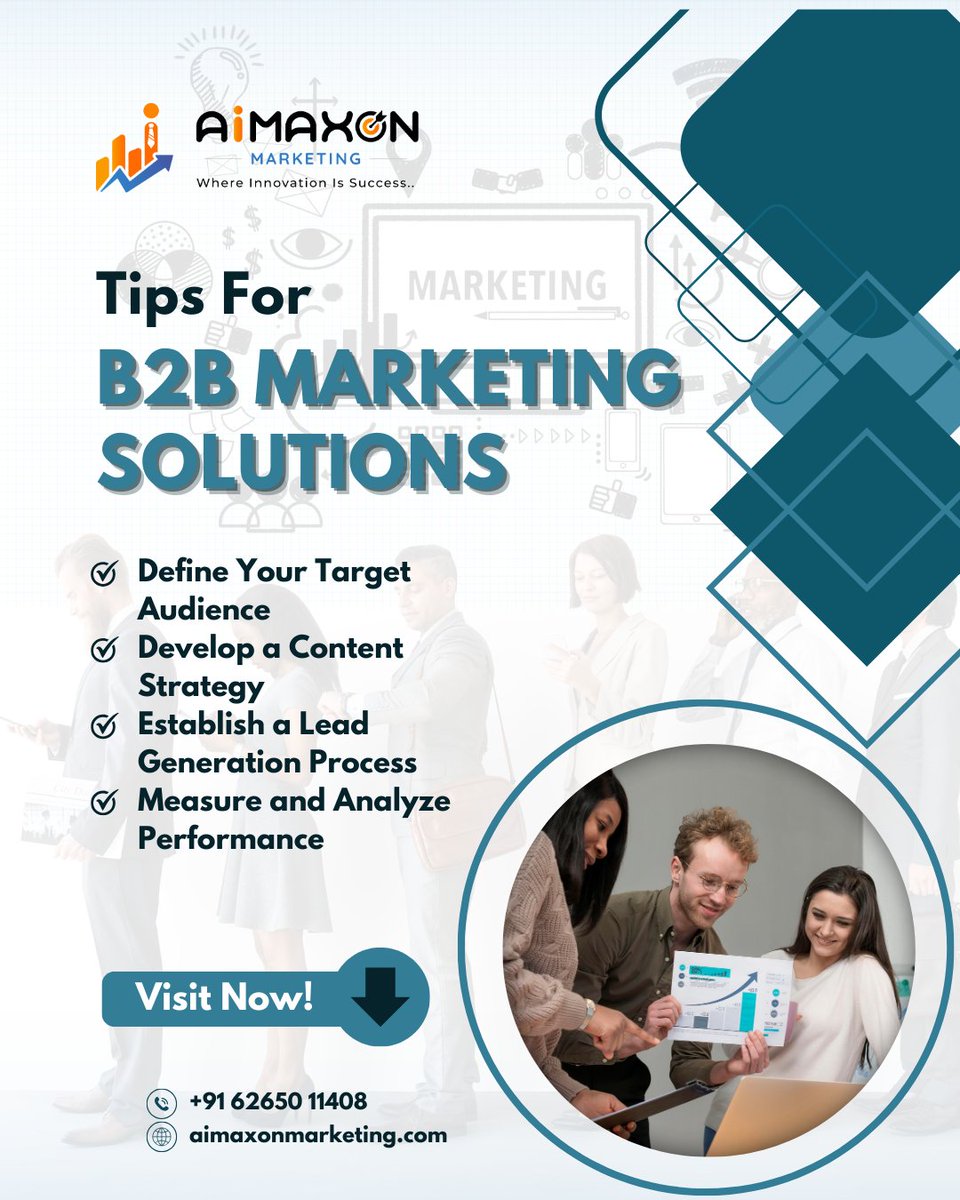 AimaxonM's tweet photo. Want to grow your business &amp; connect with the right clients? 🚀 Our B2B Marketing Solutions help you attract leads, close deals &amp; drive success! 💼✨

Start building connections &amp; watch your business thrive. 🎯 Click the link in bio to get started!

#B2BMarketing #BusinessGrowth https://t.co/lecynBXjO3