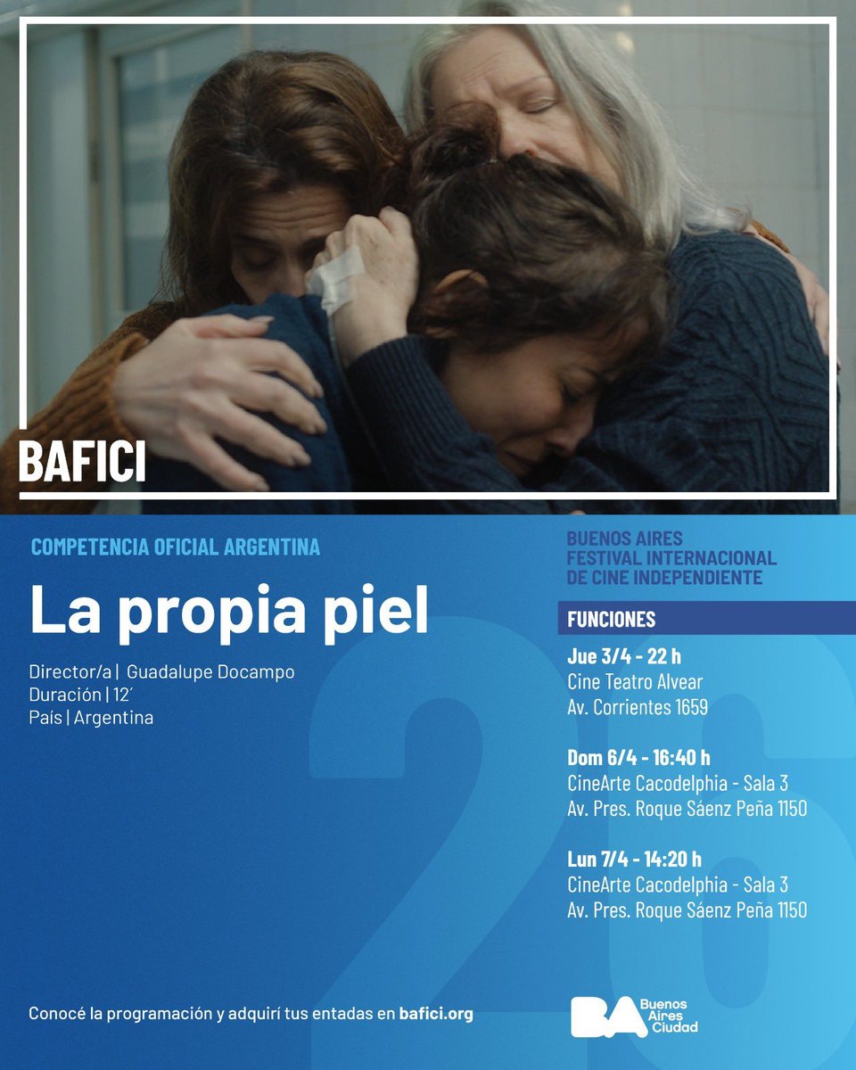 Hoy Noche de estreno en el BAFICI!!
Desde <a href="/lumencine/">Lumencine</a> producimos este hermoso corto de #GuadaDocampo!
Nos vemos en el cine!
#bafici2025