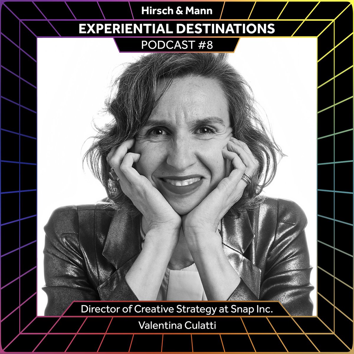🙌 Our 8th podcast episode is live! 
Available on 🔈Spotify, 🍎Apple Podcasts, and 🍿Youtube! Check it out here: hirschandmann.com/podcast 

Our Guest: Valentina Culatti, Director of  EMEA Creative Strategy and Global Sponsored Production at <a href="/Snap/">Snap Inc.</a>
Host: Daniel Hirschmann, Founder &amp;