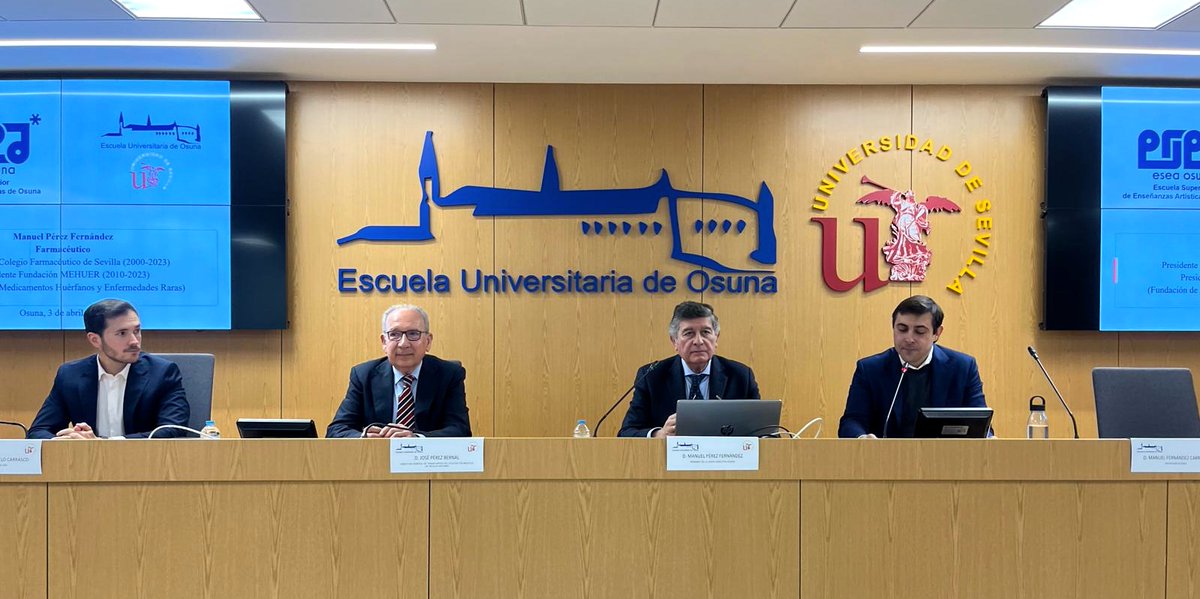 Las #EnfermedadesRaras en la X Semana de la #Salud de la Escuela Universitaria de #Osuna. <a href="/FEDER_ONG/">FEDER | Enfermedades Raras</a>  - #Trasplantes - #Investigación. <a href="/euosuna/">Escuela Universitaria de Osuna</a> <a href="/mdeojen/">Manuel Pérez</a> <a href="/Capelo_Carrasco/">Nicolás Capelo Carrasco</a> <a href="/Esea_osuna/">esea_osuna</a> <a href="/AytodeOsuna/">AYUNTAMIENTO OSUNA</a> <a href="/unisevilla/">Universidad de Sevilla</a> <a href="/elpespunte/">El Pespunte</a>  #TDSActualidad <a href="/RICOMSevilla/">Colegio de Médicos de Sevilla</a>