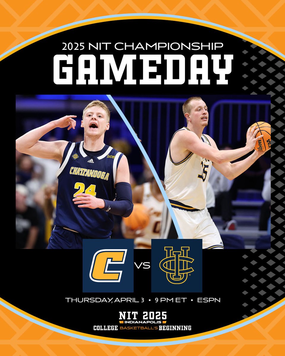 NIT (@nitmbb) on Twitter photo For all the marbles...
π <a href="/GoMocsMBB/">Chattanooga Basketball</a> vs. <a href="/UCImbb/">UCI Men's Basketball</a>
β° 9 p.m. ET
ποΈ Hinkle Fieldhouse
πΊ ESPN/ESPN+
ποΈ tinyurl.com/ye22y5x2
π tinyurl.com/ms7w4ck4 For all the marbles...
π <a href="/GoMocsMBB/">Chattanooga Basketball</a> vs. <a href="/UCImbb/">UCI Men's Basketball</a>
β° 9 p.m. ET
ποΈ Hinkle Fieldhouse
πΊ ESPN/ESPN+
ποΈ tinyurl.com/ye22y5x2
π tinyurl.com/ms7w4ck4