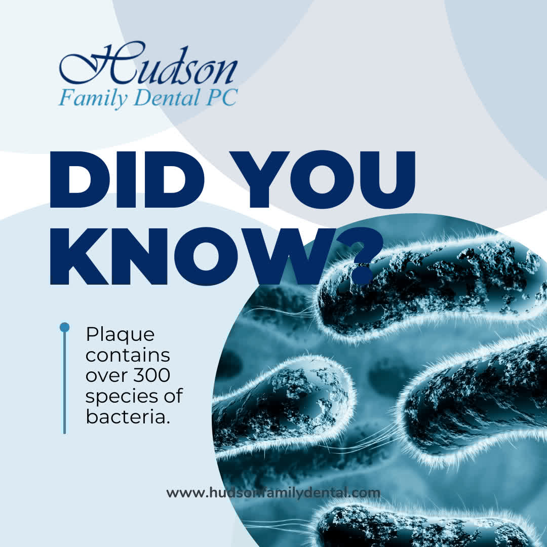 Hudsonfamdental's tweet image. 300+ bacteria species can lurk in the plaque on your teeth 😱—but with good brushing, flossing, and regular cleanings, you can keep them at bay. 

Let's keep your mouth healthy together!

☎️ (9... hudsonfamilydental.com/contact
#OralHygiene #PlaqueControl #HudsonFamilyDental #HudsonMA