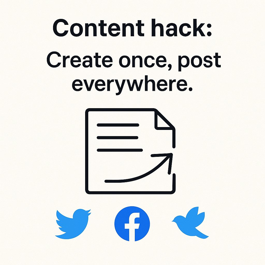 the_adnerd's tweet image. 𝗖𝗼𝗻𝘁𝗲𝗻𝘁 𝗵𝗮𝗰𝗸: Create once, post everywhere.

Blog → LinkedIn post → IG graphic → TikTok clip.

Save time, amplify impact! 

#ContentMarketing #WorkSmarter #branding #digitalmarketing #advertising #GrowthMindset