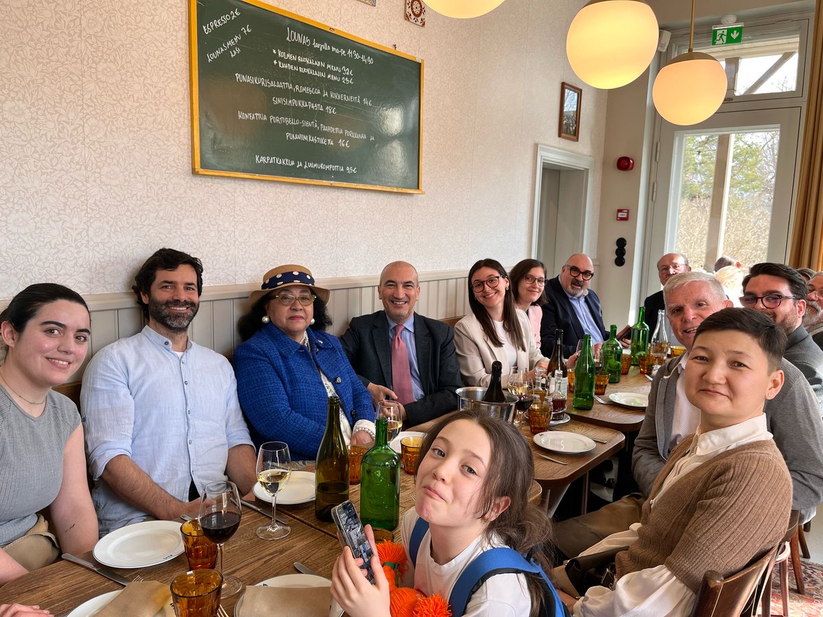 EmbPort_FIN's tweet photo. Yesterday, our team gathered at Restaurant Elm for a farewell lunch to honor Ambassador Francisco Vaz Patto and Dr. Kevin Colleary. Over the past four years, their professionalism, dedication, and care for both their work and our team have made a lasting impact. https://t.co/xdIl5r6c1a