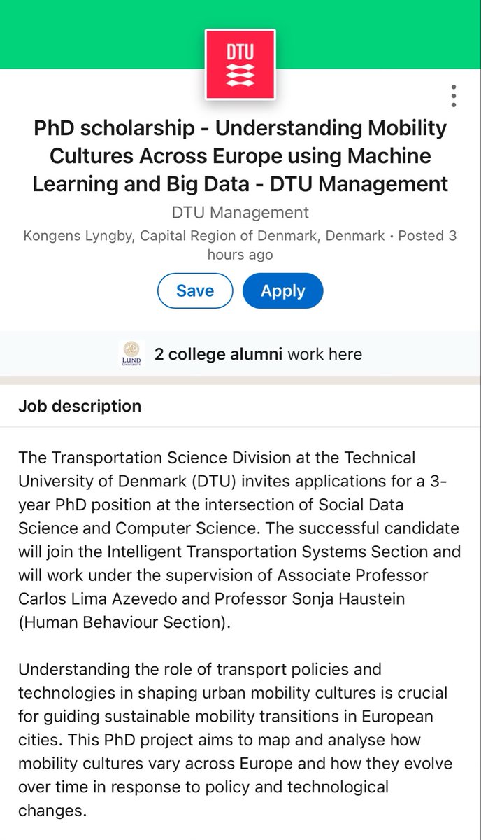 RShahzaddk's tweet image. 🚨🚨ڈنمارک میں مفت  PhD کیجیے ساتھ پانچ سے چھ ہزار ڈالر تنخوا بھی کیجئے 
یہ  پی ایچ ڈی ایک جاب بھی ہے پاکستانی اس میں اپلائی کر ے کے اہل ہیں جو مکمل مفت ہوتی ساتھ تنخواہ بھی ملتی ہے یہ کمپیوٹر سائنس یا ڈیٹا سائنس والوں کے لیے ڈنمارک کی سب سے بہترین یونیورسٹی میں ایک پی ایچ ڈی…