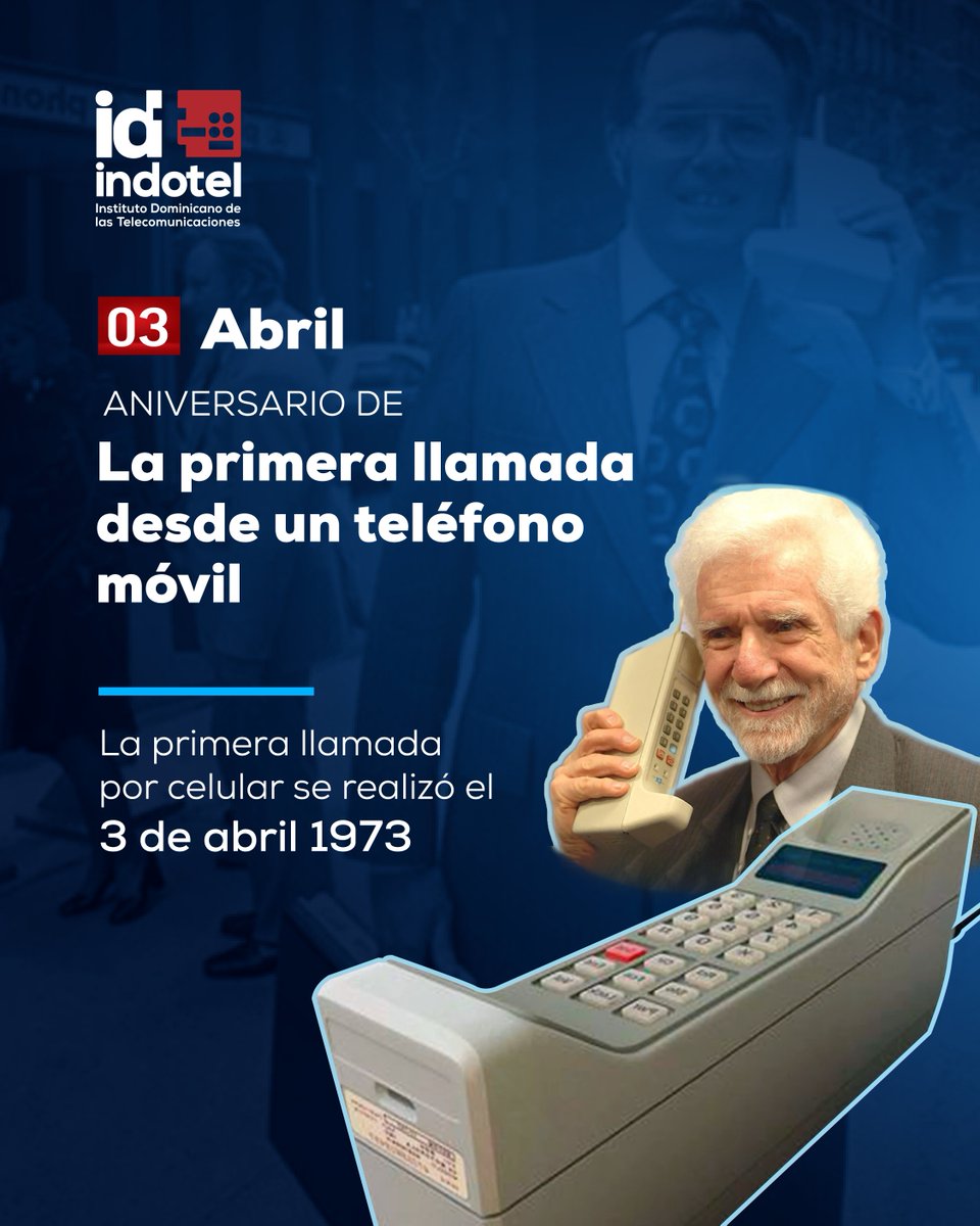 Hace 52 años, en las calles de Nueva York 🗽, un ingeniero y gerente de sistemas de Motorola, Martin Cooper, realizó la primera llamada desde un teléfono móvil con un prototipo llamado Motorola DynaTAC 8000x. 📱🌐📡