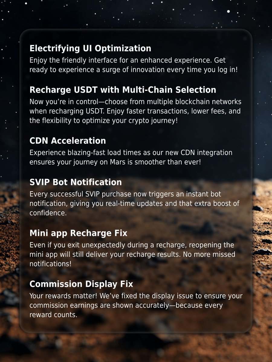 🌌Maybe You’ve Noticed—Mars Has Some Updates!⚡️

✨View Details👇👇👇