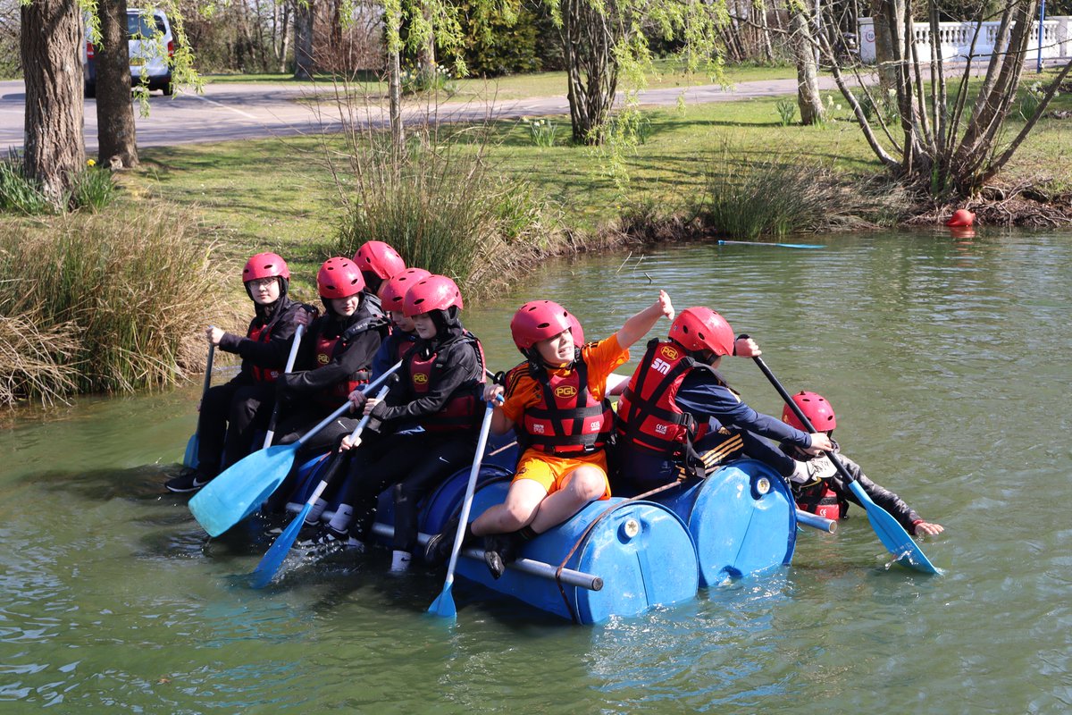 Our Year 6s are having a whale of a time on their three day residential! This morning, they have enjoyed raft building (and getting soaked!), problem solving and the Giant Swing. They certainly built up a good appetite to enjoy their lunch.  #rkpswoodingdean #residential2025