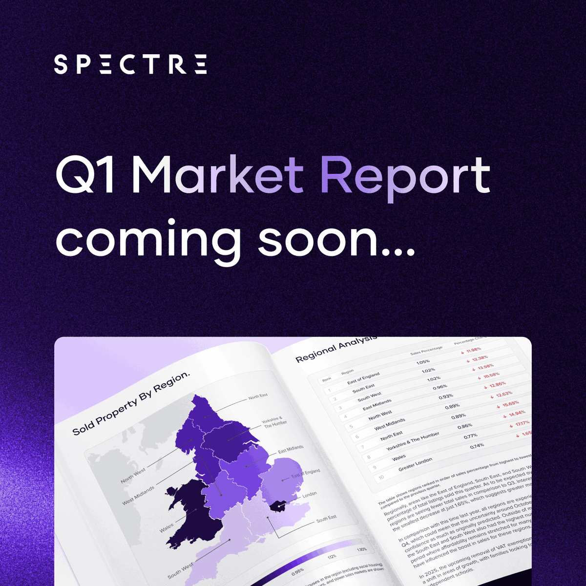 Spectre Q1 Market Report | COMING SOON

Our latest report dives into key trends, from a record-breaking January for listings to rising fall-throughs driven by affordability concerns.

Sign up for early access here 🔗  hubs.li/Q03fJjl00
