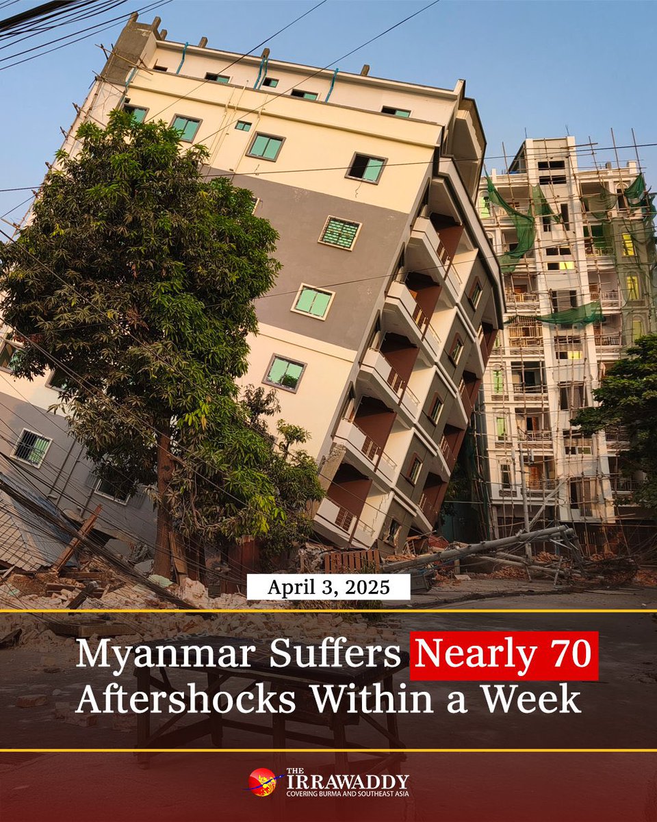 hwi_is_mine's tweet photo. While Myanmar suffering nearly 70 aftershocks within a week, the junta continues air strikes, including in the quake-devastated areas and killed at least 50 civilians. The junta is even worse than the disaster!! 

JUNTA ATTACKS POST QUAKE
#DisasterInMyanmar https://t.co/ub1YVISGk1