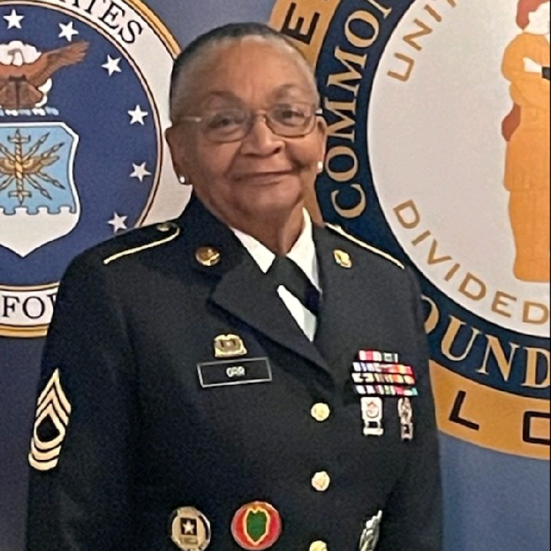 Congratulations to Ms. Jo Ann Orr on winning the Trailblazer award. It is an award given by the VA Center for Women Veterans. Ms. Orr is a retired Army master sergeant and a fierce advocate for people.