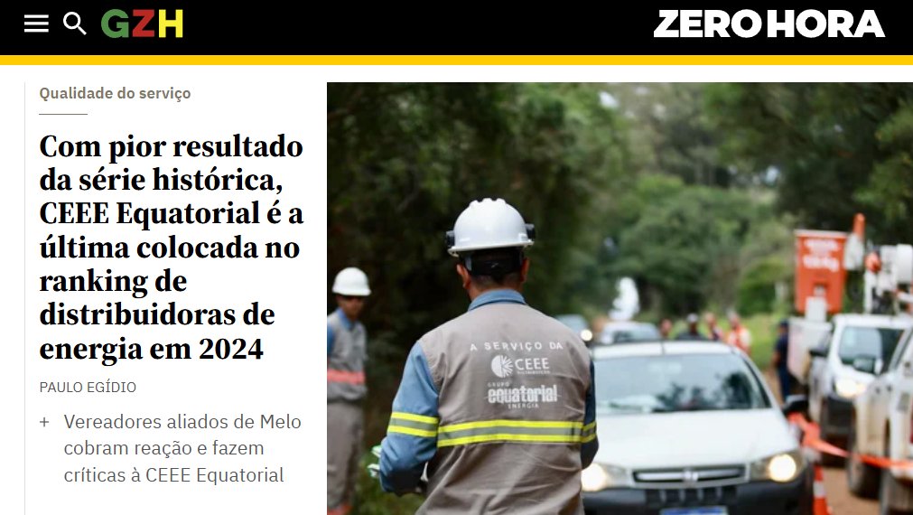 luciouberdan's tweet photo. A privatização da CEEE foi um 'golaço' do governador Eduardo Leite. Pavimentou sua candidatura à Presidência. Imagine o luxo que seria o Brasil, com todos os serviços privatizados com 'essa qualidade'. https://t.co/1s68z2xwEQ