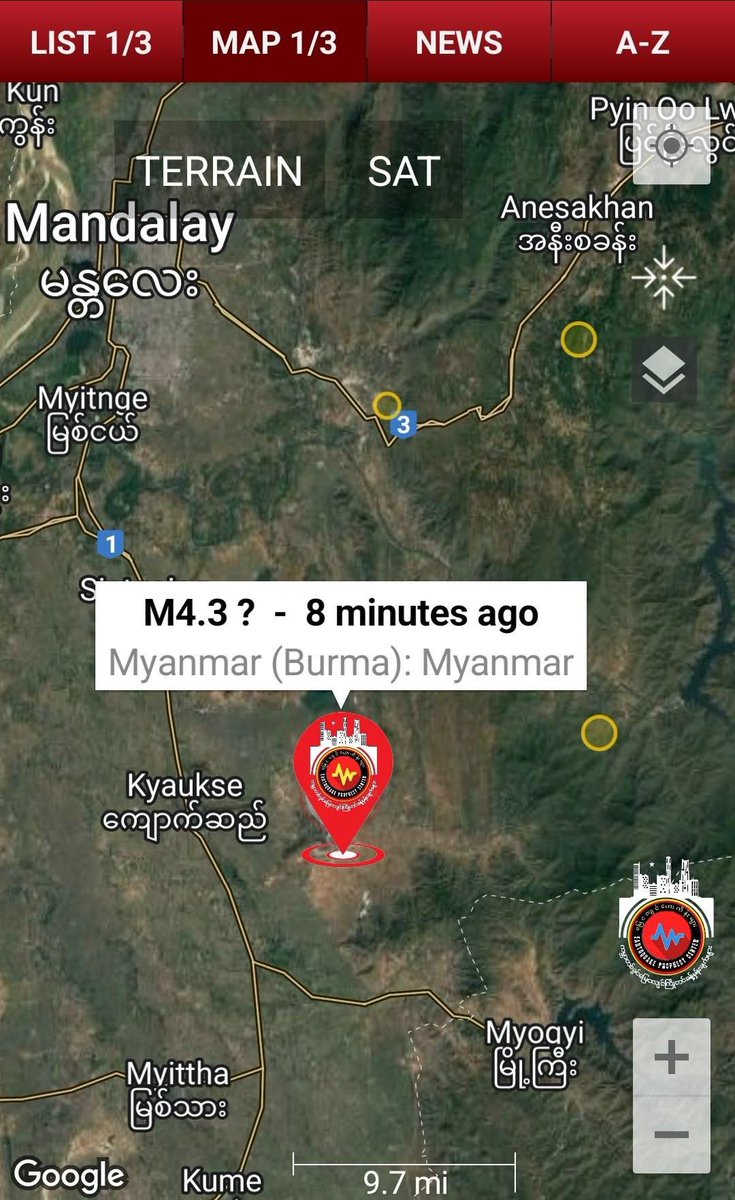 No stop this Earthquake .Still moving everywhere .Pray For Myanmar People 
We Needs Your Help 🇲🇲🇲🇲🙏🙏

JUNTA ATTACKS POST QUAKE
#DisasterInMyanmar