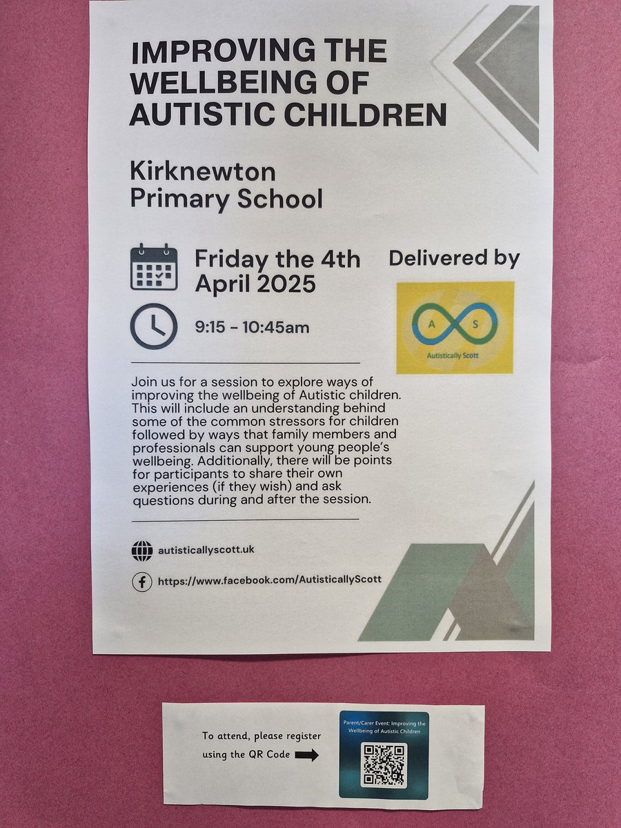 On Friday we are running a session for parents and carers about supporting learners with health and wellbeing. If you are interested, please use the QR code to register.