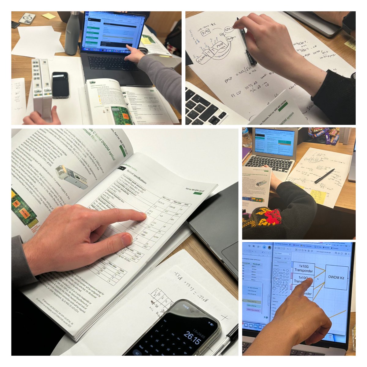Delegates on this weeks #CONA course are now busy designing an optical network. They have to juggle infrastructure issues, optical power requirements, dispersion and customer requirements to achieve CONA status. #fibre #optic #training #crossconnect