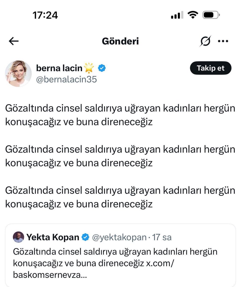 Emrah PLT (@pltemrah33) on Twitter photo Halkı kin ve nefrete sürükleyen polisimize iftira atan <a href="/bernalacin35_5/">berna lacin🌟</a> tutuklansın
#chp kapatılsın Halkı kin ve nefrete sürükleyen polisimize iftira atan <a href="/bernalacin35_5/">berna lacin🌟</a> tutuklansın
#chp kapatılsın