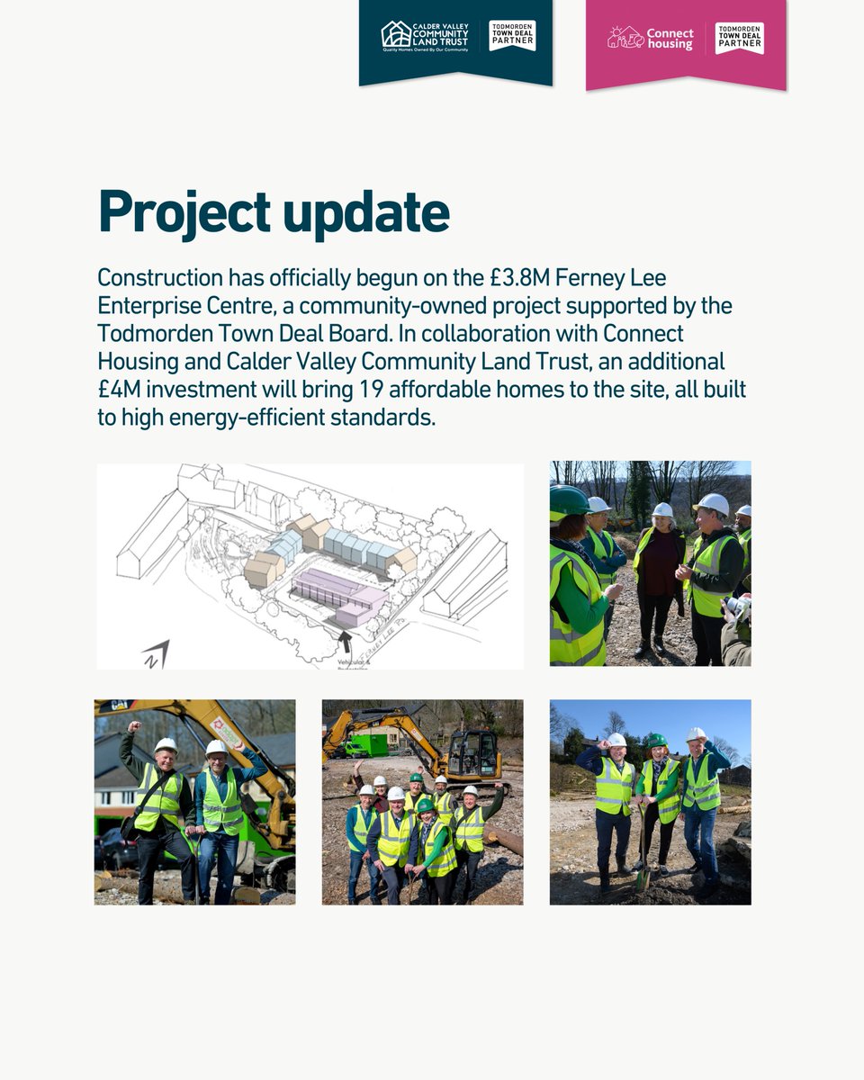 Construction has officially begun on the £3.8M community-owned and led enterprise centre at Ferney Lee led by our Project Partner, Calder Valley Community Land Trust. 

🔗Read our latest press release here: tinyurl.com/mryn5x8b