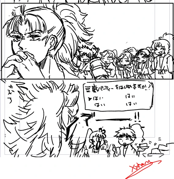 人口密度がわちゃわちゃ
あと描いたときいなかった浜君を追加しました。 