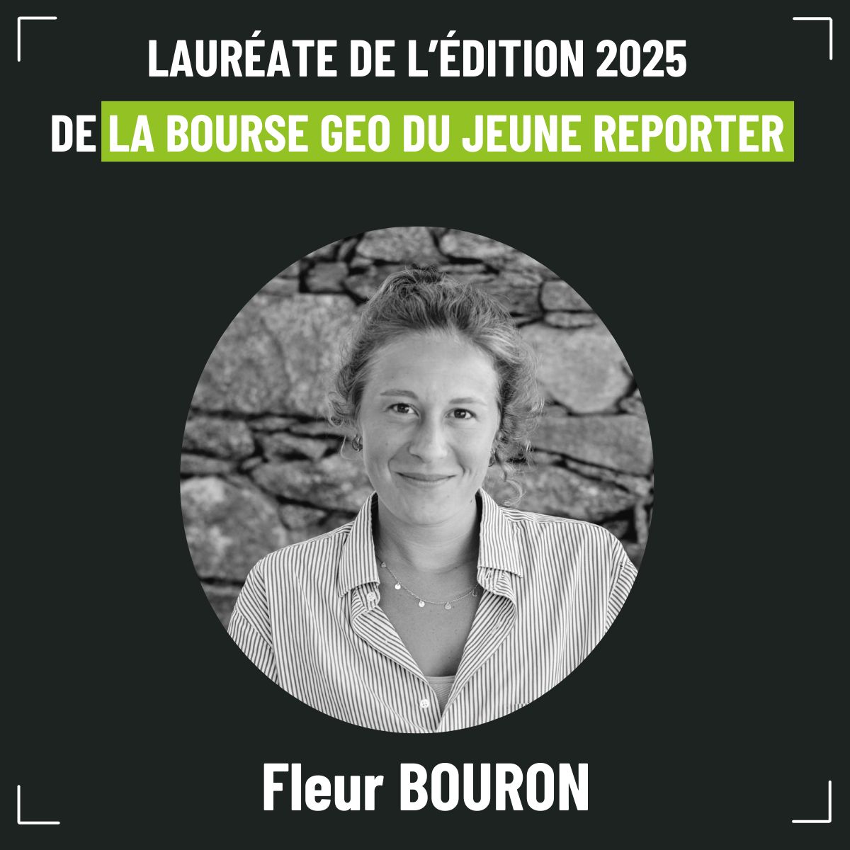 🏆👏Bravo à notre étudiante Fleur BOURON (77e), grande gagnante de la 7e édition de la Bourse GEO du jeune reporter. Récemment installée en Syrie, Fleur a convaincu parmi 120 candidats, avec un sujet fascinant entre culture et traditions que nous avons déjà hâte de découvrir.