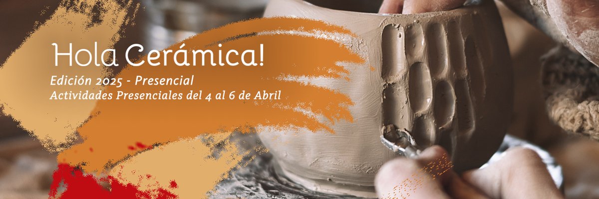 ¡Un año más se acerca una nueva edición de ¡𝗛𝗼𝗹𝗮 𝗖𝗲𝗿𝗮́𝗺𝗶𝗰𝗮! con actividades presenciales y en línea! 
🏺 Del 4 al 6 de abril 2025, en concurrencia con los Días Europeos de la Artesanía. No te lo pierdas! 
Más info en holaceramica.es