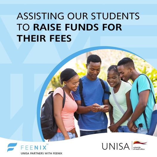 unisa's tweet photo. Unisa Students, Don’t Miss Out!

Have you registered on the FEENIX platform yet?
This crowdfunding initiative has already helped 237 Unisa students raise their own study funds—now it’s your turn!

How it works:

- Your family, friends, and the public can contribute towards your fees.
- Donations go directly to Unisa on your behalf.
- It’s seamless, secure, and could be the key to funding your education!

Register now at https://t.co/g7OISEnqof and take charge of your future!

Become a donor today at https://t.co/WxEI1MMudj and make a difference!

*All funds are administered by the Unisa Foundation.

#Unisa150andBeyond #UnisaFoundation