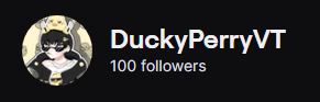 duckyperryvt's tweet photo. We just hit 100 followers WAHH!!!! Thank you guys so much for following and for the never ending support. I might also stream tomorrow so stay tuned o<o)
#reveuseproject #Highlights #VTuberUprising https://t.co/BDfbXhcelk