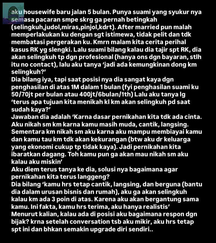 kenapa ya cewek harus dituntut perfect dan setia kalo cowok bisa punya pikiran seenaknya main cewek 💚