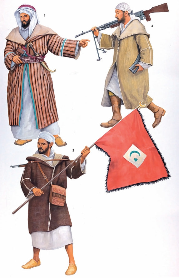 Illustrations of Riffian warriors from the 20th Century under the state of the Rif-Republic🚩⚔️