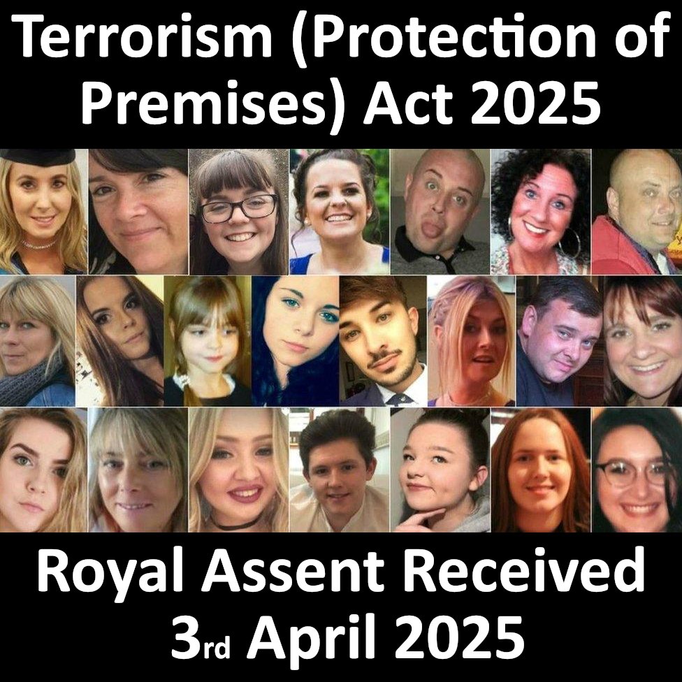 1/4
🚨 Terrorism (Protection of Premises) Act 2025 Receives Royal Assent 🚨

The Terrorism (Protection of Premises) Act 2025, also known as Martyn’s Law, has officially passed into law! A huge thank you to everyone who campaigned tirelessly to make this happen. A very special