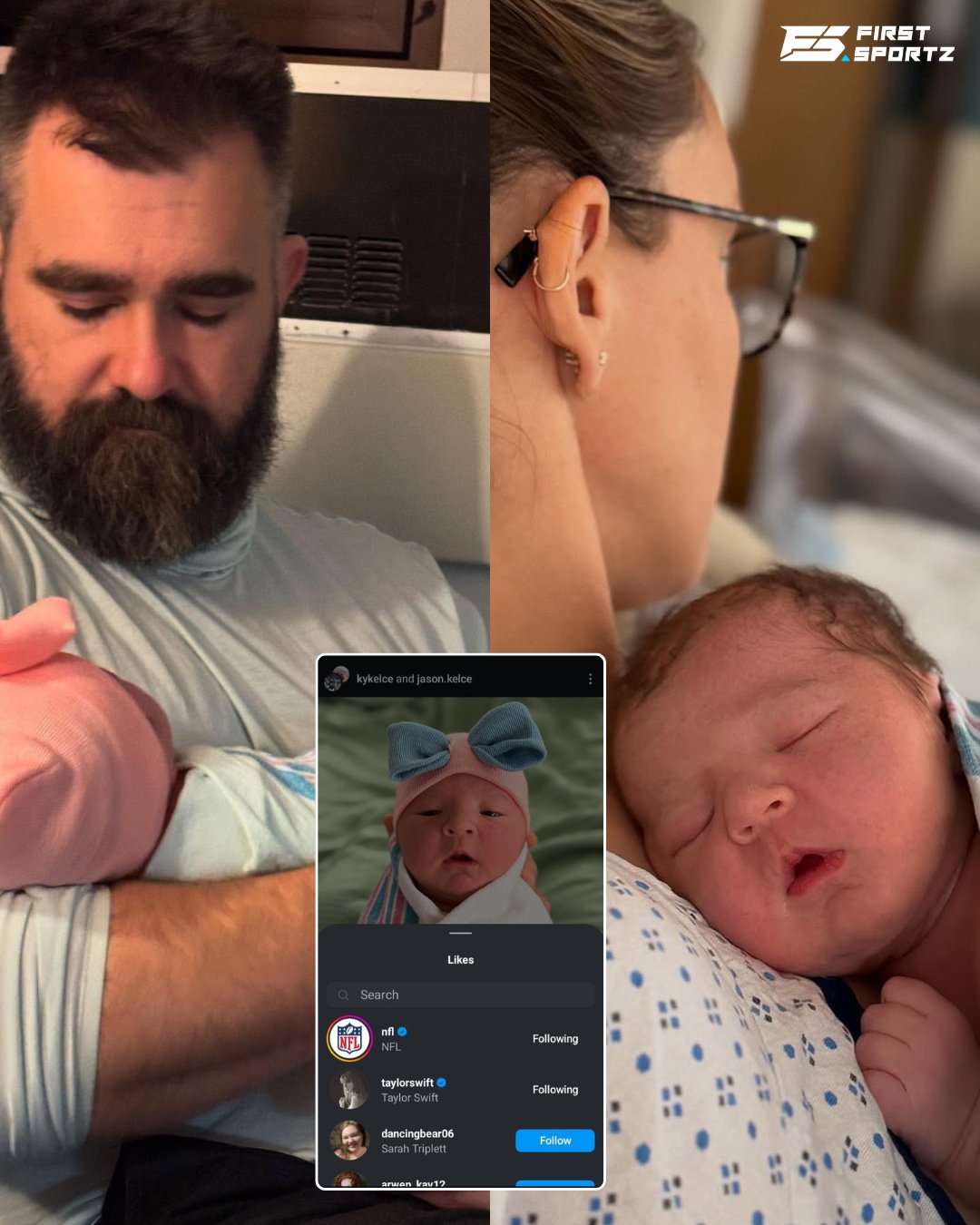FirstSportz NFL on X: "Taylor Swift is happy to hear Jason Kelce & Kylie  Kelce welcoming their fourth baby. Daughter Finnley 'Finn' Anne Kelce  https://t.co/WmgLYXP7Qh" / X