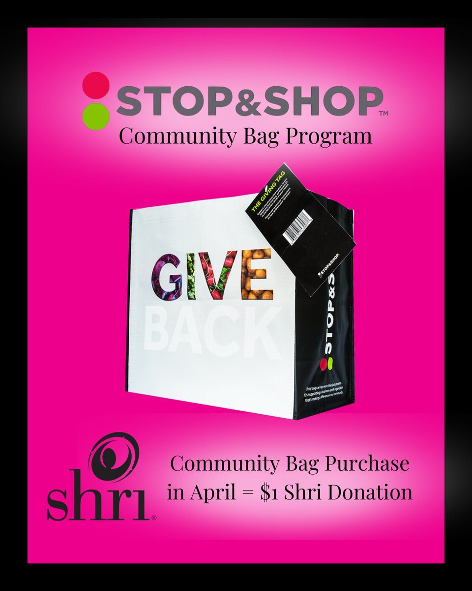 We’re thrilled to share that we have once again been selected as a nonprofit partner in the Stop &amp; Shop Community Bag Program!💞♻️

Throughout April, every Community Bag purchased at Stop &amp; Shop (368-398 Cottage St, Pawtucket, RI) will donate $1 to support our mission.