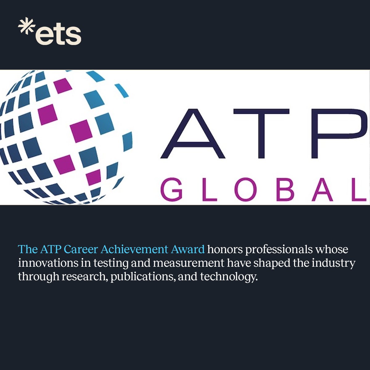 ETSInsights's tweet image. Congrats to Ray Nicosia on receiving the 2025 ATP Career Achievement Award! 🎉
"It’s an honor to be the first Test Security professional on the ATP Wall of Fame."
Scroll through to hear from Ray & celebrate this achievement! 👏
#ETS #ATP #CareerAchievementAward