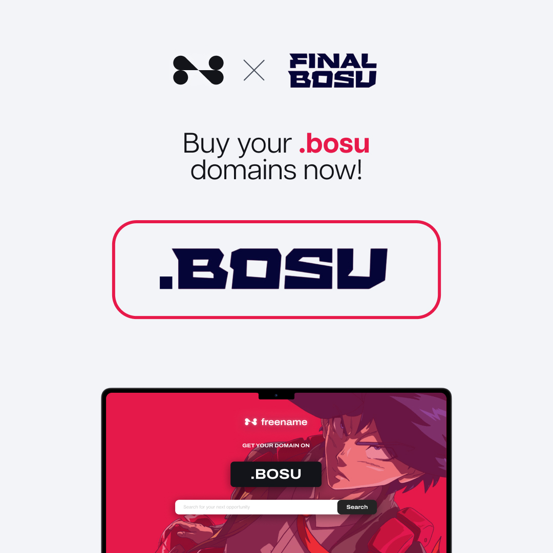Freename x Finalbosu

To celebrate our integration with <a href="/AbstractChain/">Abstract</a>, we’ve partnered with @FinalbosuX, the “Against All Odds” anime franchise, to launch .bosu, the official TLD for the Finalbosu universe.

We’re kicking it off with a Finalbosu NFT giveaway!

🟢 How to enter:
