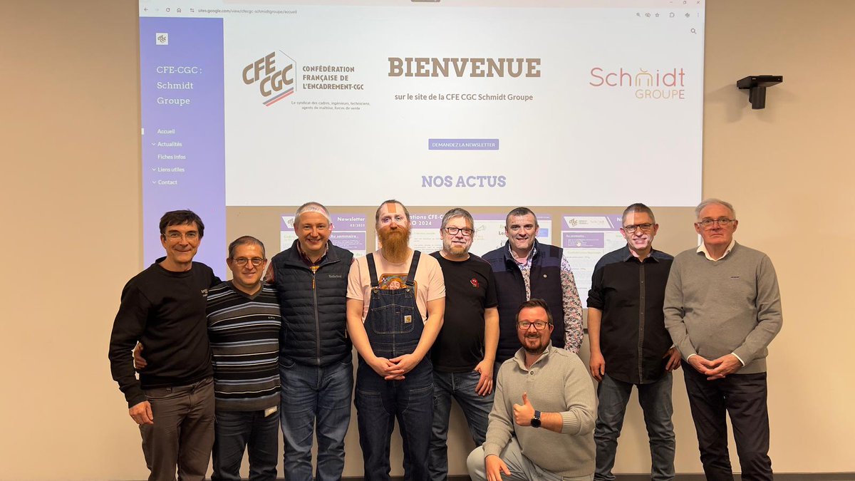 Une partie du CODIR du syndicat #FIBOPA a rendu visite à la section syndicale <a href="/CFECG/">CFECGCservpublics</a> des usines #Schmidt , la plus importante section syndicale de notre organisation.  
Une occasion exceptionnelle de renforcer les liens et d'échanger sur nos projets communs!