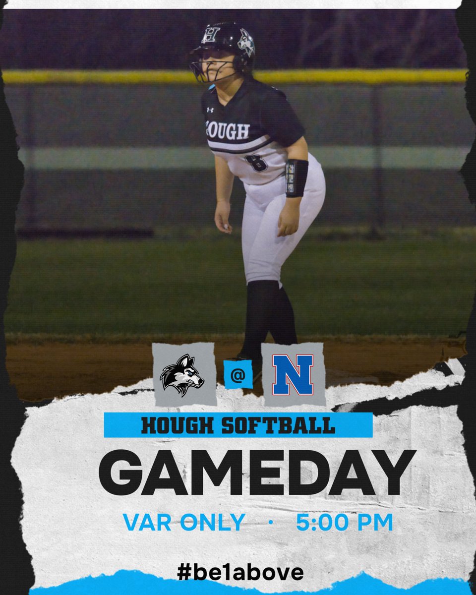GAME DAY THURSDAY! Huskies head to North Meck for a conference match up. Come out and support your Huskies!! #be1above <a href="/HoughAthletics/">Hough HS Athletics</a> 
📍@ North Meck
⏰ @ 5:00 (Var Only)